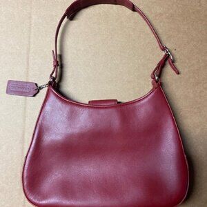 Coach Red Handbag, Snap Closure.  Like New!  Excellent Condition! 9" X 6" X 1"